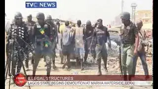 Lagos state begins demolition of Illegal structures at Marwa water side, Lagos