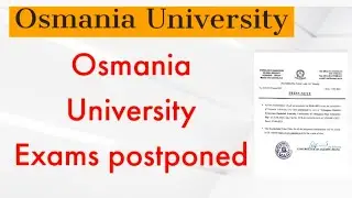 Экзамены в Университете Османии отложены || Экзамены в Университете Османии отложены || Экзамены ...