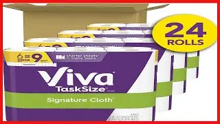 Viva Signature Cloth Paper Towels, Task Size - 24 Super Rolls (4 Packs of 6 Rolls) = 36 Regular Roll