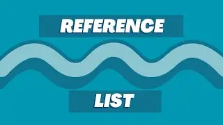 APA Video 3 - Reference list