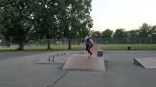 Me @ Elizabeth Park, heelflip slam, 18JUL22