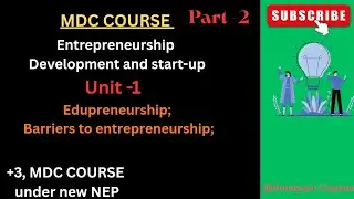 Entrepreneurship Development and start up|Unit1| Part-2||@AmalyaniClasses 