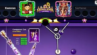 8 Ball Pool CLEVEREST ESCAPE in CROWN JEWEL + 6 Balls on Break - Conqueror Cue Level MAX GamingWithK