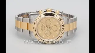 Rolex 116503 Cosmograph Daytona Steel/18K Gold Champagne Dial 40mm 360 view