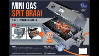 GAS ROTISSERIE - MINI SPIT, with Pizza and Steak barbecue option.