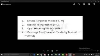 Procurement Method