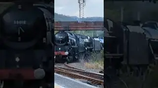 4 steam locomotives arrive at Carnforth steamtown!