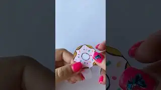 DIY Mini Donut Sticker 🍩 | Easy & Cute #diystickers #cutecraft #ministicker#satisfying