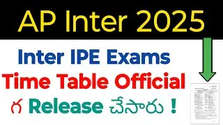 ap inter 1st year and 2nd year ipe time table 2025 in telugu