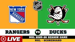 🔴LIVE : New York Rangers Vs Anaheim Ducks | NHL 2026 | NHL Live SCOREBOARD