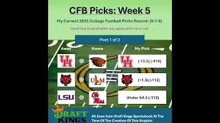 My Official College Football Picks For Week 5! Who Do You Have? Record: 9-7 | #sportsbetting #ncaaf