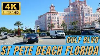 St Pete Beach Florida - Gulf Blvd Driving, 4K 60FPS