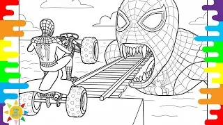 SPIDER-MAN vs. MONSTER SPIDEY HEAD Coloring Pages #artcoloring