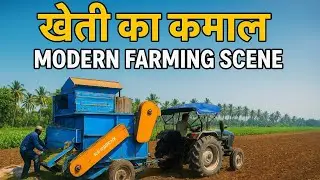 खेती का असली रंग 🌾 | Modern Farming in Indian Village | Harvest Season Vibes 🚜#viral#farmer #farming