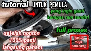 cara ganti kampas rem belakang jupiter z115cc yang benar anti macet+pakem @HSN chanel