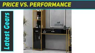 Barber Salon Station with Lockable Drawer & Storage Cabinet