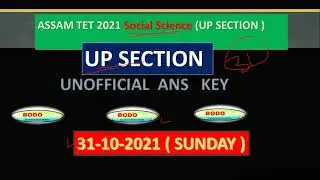 Assam tet 2021 UP Social science Ans Key. bodo medium.