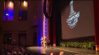 Blues players and fans gather for premiere of movie celebrating team&rsquo;s incredible season