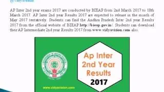 AP Inter Results 2018  -AP Intermediate 2018 Results -Coming Soon@Vidyavision