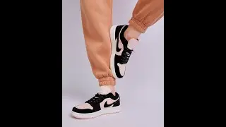Женские кроссовки Nike Jordan 1 Low Pink Black