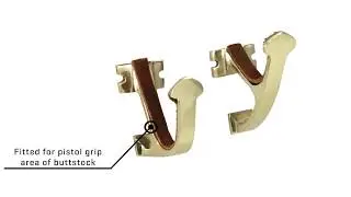 Display Your Rifles, Shotguns, Black Powder Firearms With Brass Wall Mount Gun Hanger Hook Set