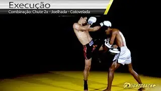 Combina&ccedil;&atilde;o de Muay Thai/MMA: Chute Circular 2X, Joelhada, Cotovelada