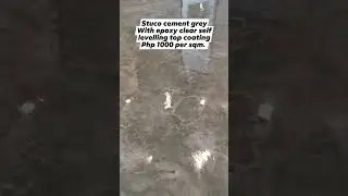 STUCCO CEMENT With EPOXY CLEAR FLOOR COATINGS TOPCOAT