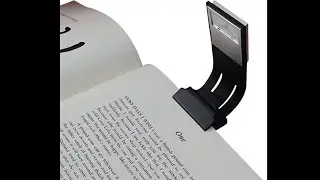 Lampe de lecture LED &agrave; pince Interrupteur 4 niveaux de luminosit&eacute; Multifonction : marque-page