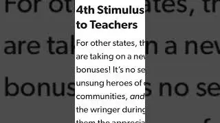 FOURTH Stimulus check UPDATE 2022