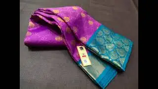 Kanchipuram pure silkborder silver  _jari butta_ Ctr pllu blouse Rs:7900+xtra