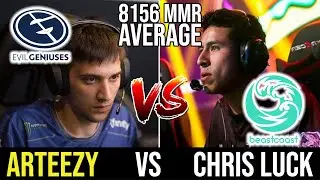 ARTEEZY Stack VS CHRIS LUCK Stack. 8000 MMR Party Showdown.