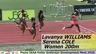 Lavanya WILLIAMS and Serena COLE Take the Top Spots in the Women's 200m | Puma JAAA Fuller Anderson