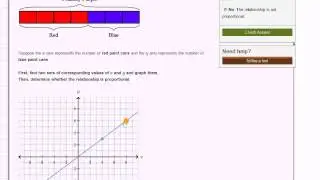 Analyzing and identifying proportional relationships ex1