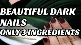 3 INGREDIENTS ONLY, BEAUTIFUL DARK NAILS,organic nail henna with coffee powder