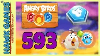 Angry Birds Stella POP Bubble Shooter Level 593 Hard - Walkthrough, No Boosters