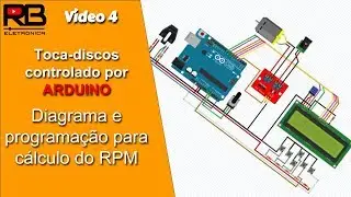 Toca-discos + ARDUINO (vídeo 4) - Diagrama e programação para calculo do RPM