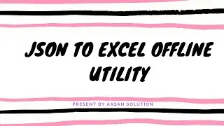 How to open json file offline utility:- GSTR2A/Gstr1 convert Json to Excel offline tool