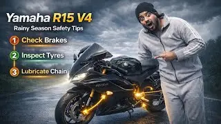 Yamaha R15 V4 Rainy Season Safety Tips ☔ | Brake Tyre Chain Care 🔥 MUST WATCH