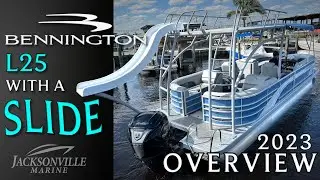 2023 Bennington L25 Quad Bench Top Deck With a Slide!