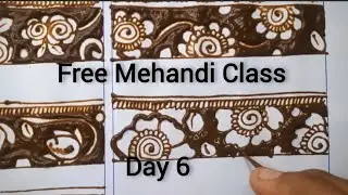 Mehandi Class day 6|Beginner Mehandi Designs|Mehandi Designs|Barsha's Mehandi Art