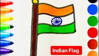 26 January Flag Drawing step by step || Indian flag drawing || Easy Flag drawing 