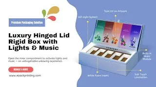 Luxury Hinged Lid Rigid Box with Lights & Music | Premium Packaging by EPACK
