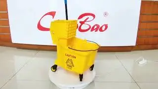 Chaobao single bucket mop wringer trolley