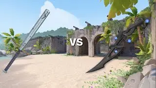 Spline Dagger VS Radiant Crisis 001Baseball Bat VALORANT KNIFE SKIN REVIEW!!!