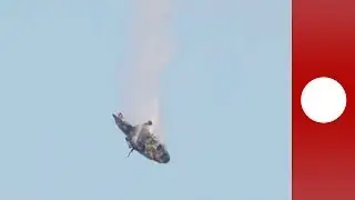Dramatic footage: Crashing Syria army chopper filmed over Daraya