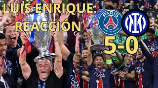 Reacci&oacute;n LUIS ENRIQUE tras ganar la CHAMPIONS 5-0 al INTER MILAN