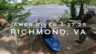 Kayaking the James River in Richmond, VA with Coastal Canoeists 4/27/25