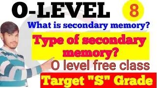 o level M1-R5 | Computer secondary memory | Type of storage devices