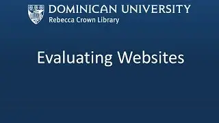 Evaluating Websites