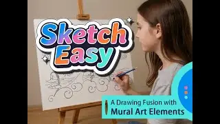 Drawing Fusion with Mural Art Elements #shots #drawing 